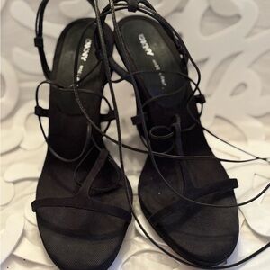 DKNY Black Strappy Sandals